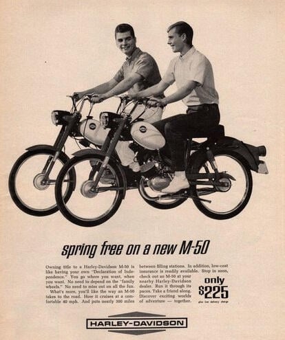 Nostalgi: Harley Davidsons moped