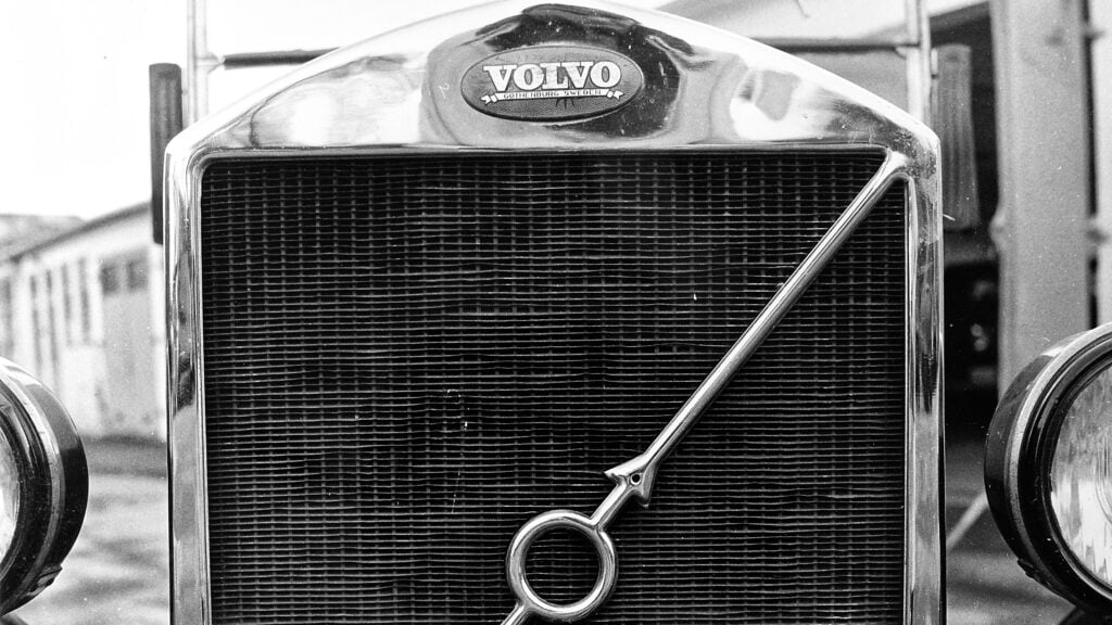 MasOlles design med texten Volvo Gothenburg Sweden. Exportmarknaden ansågs avgörande för företagets framgång.
Foto: Volvo