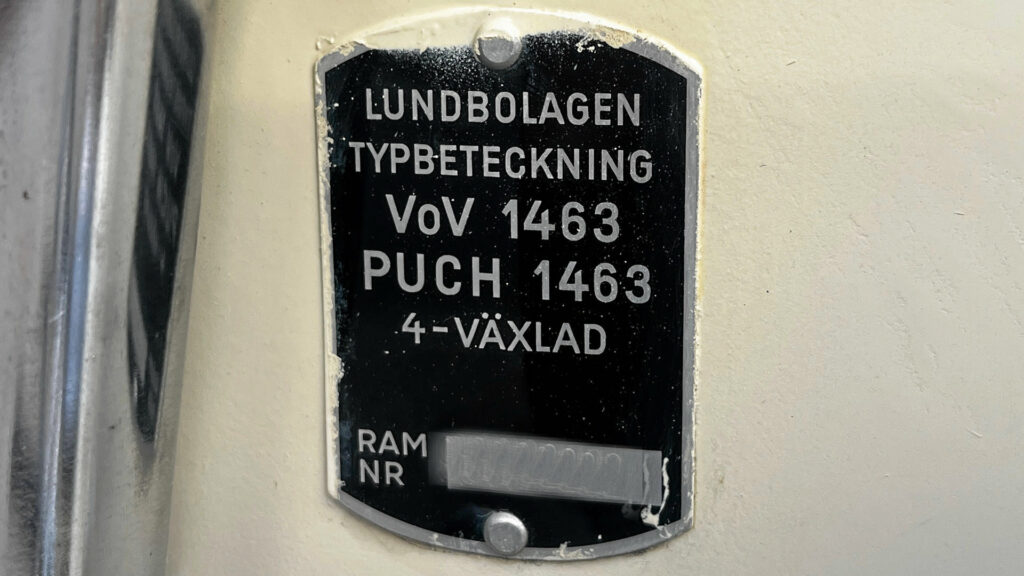 Typskylt VoV 1463 Lundbolagen