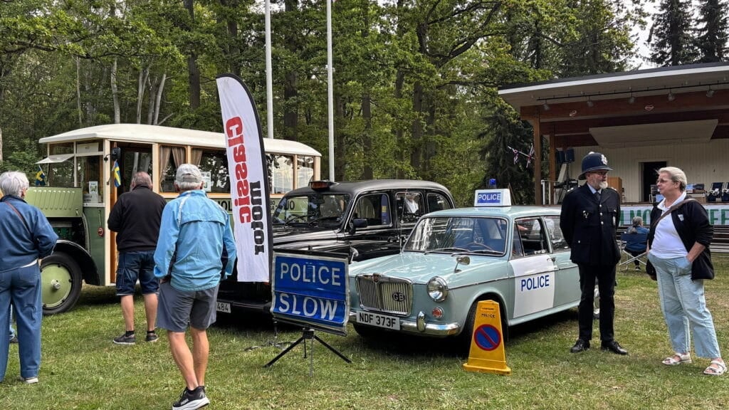 Classic motor presenterade en polisbil och en taxi. Foto: Anders Nordner