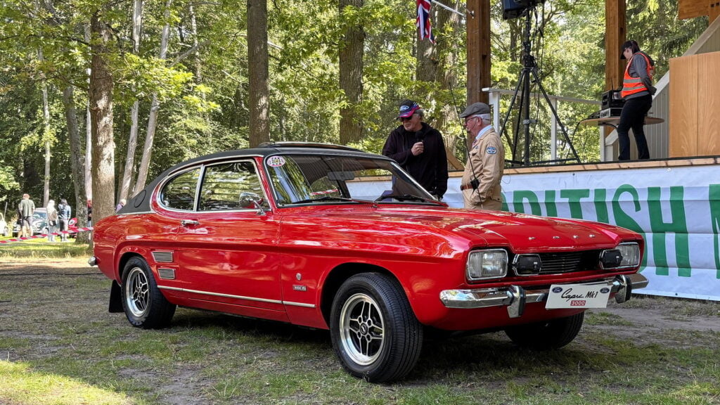 Ford Capri Mk1 3000 GT XLR av 1973 års modell, alltaå utrustad med Essex-V6:an. Foto: Anders Nordner