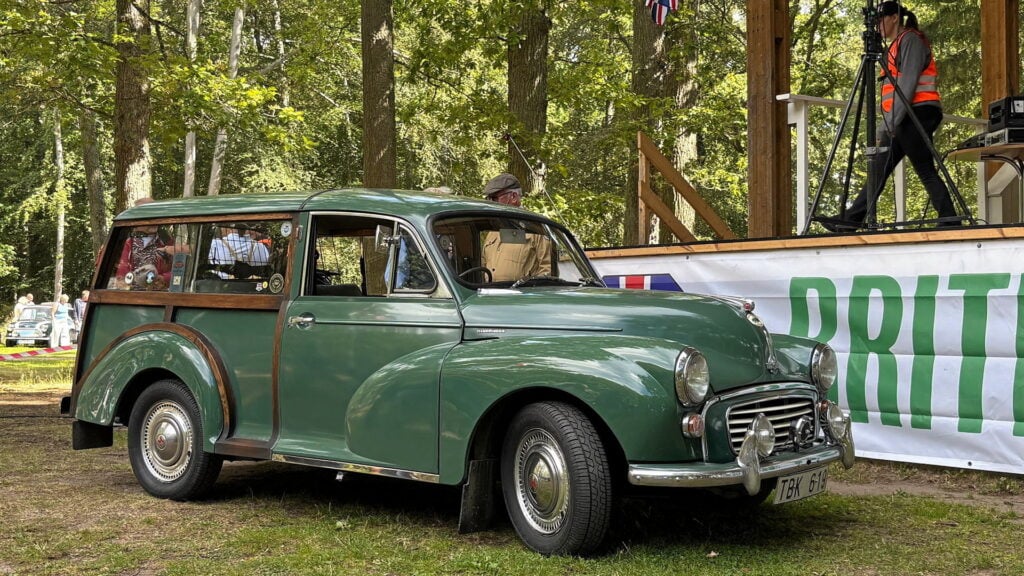 Denna Morris Minor 1000 bruksades i England fram till 2002. Årsmodell? 1968.